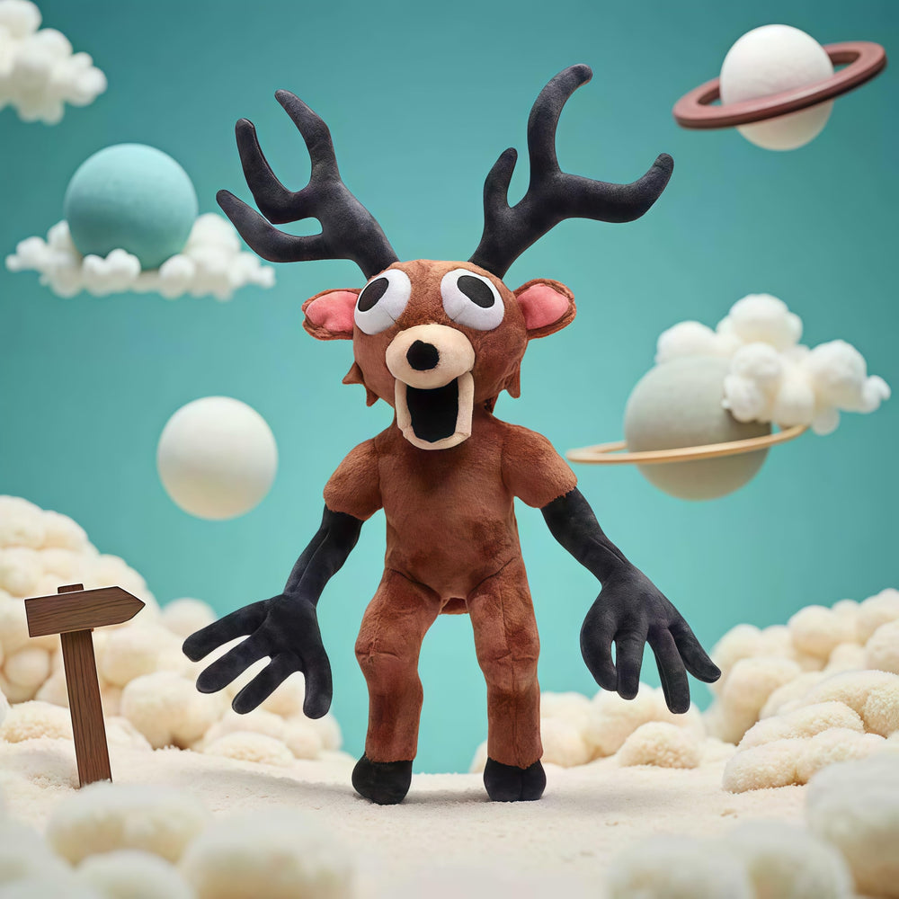 SENPOWER forest plush displayed on desk or shelf for fans.