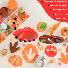 Sensationally OT non-toxic dough colors enable colorful prehistoric storytelling