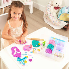 Sensationally OT Mermaid Dough Kit treasure box keeps tools organized for quick creativity.