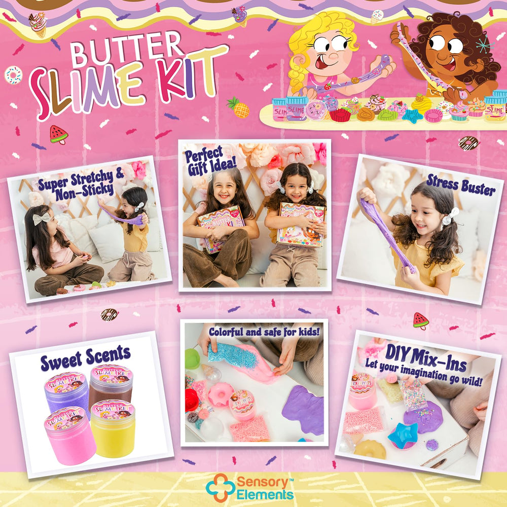 Sensory Elements Butter Slime Kit: cupcake container stores portions for quick shaping