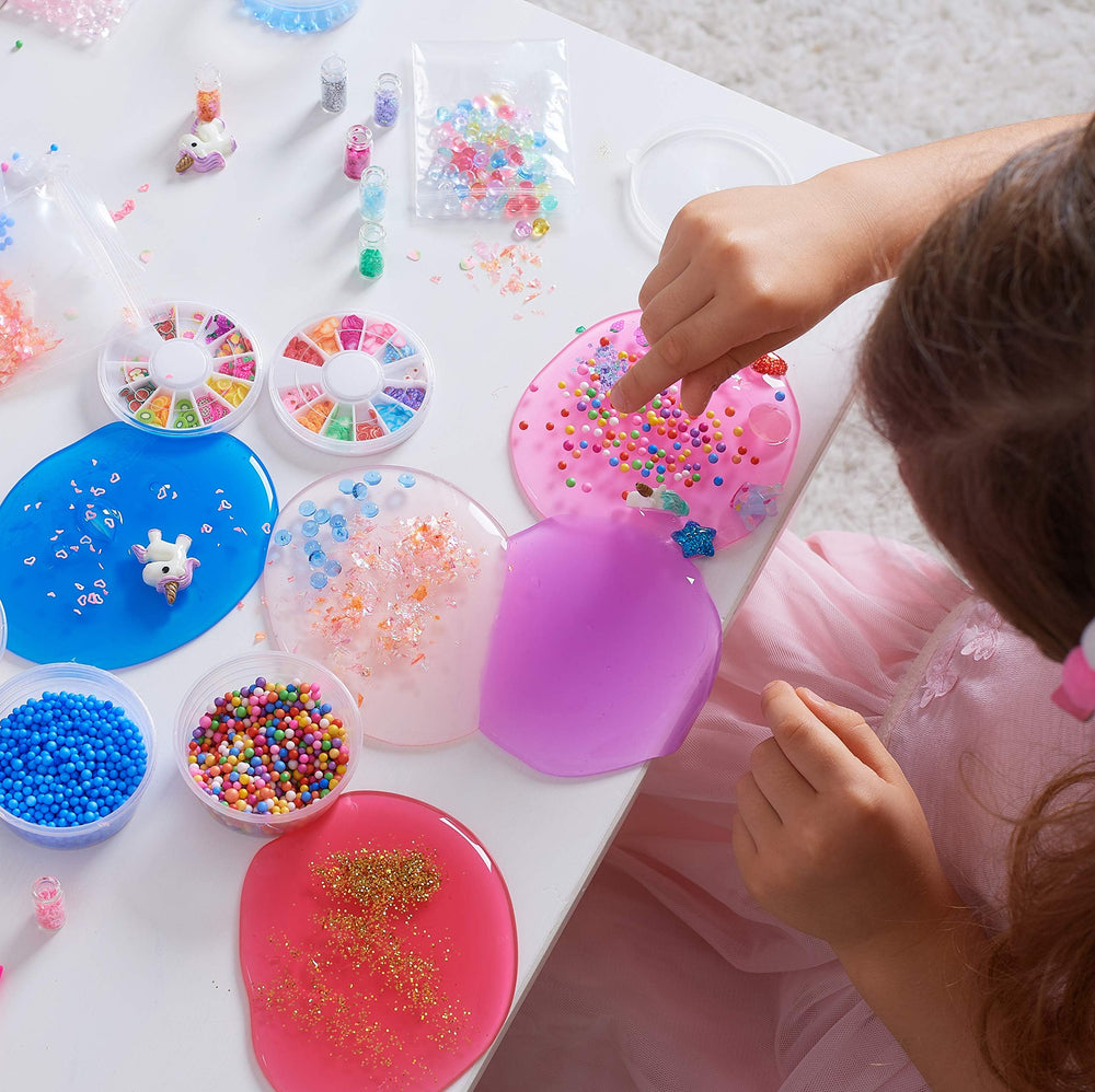 Sensory Elements Princess Slime Kit unicorn design fuels imaginative play.