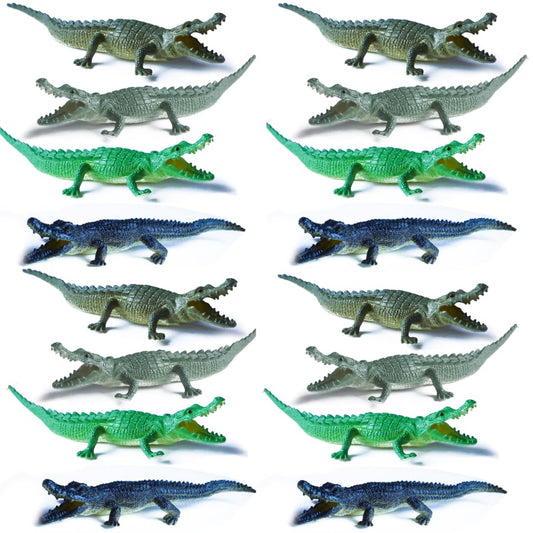 SENSORY4U crocodile toy set with 16 figures for imaginative play