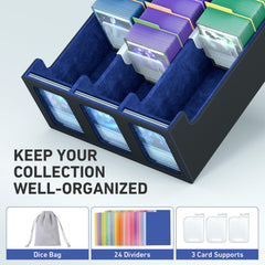 SENVINI dividers inserted, showcasing organized sections for card categories.