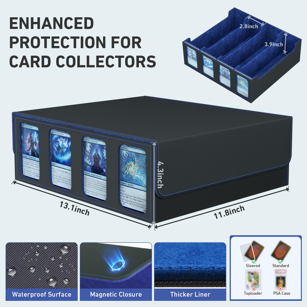 SENVINI 4-Row Box magnetic closure secures cards during transport