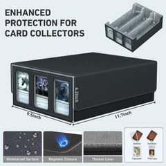 SENVINI PU leather card box provides durable protection and stylish stitching