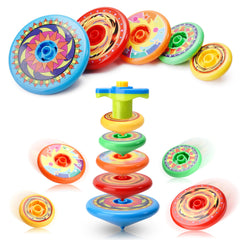 Sepco stackable gyroscope top set with five colorful layers for learning and fun