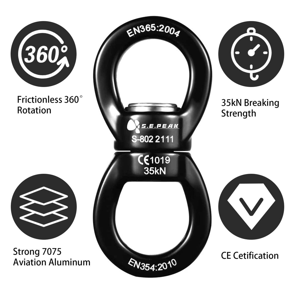 S.E.PEAK silent operation swivel for quiet overhead use