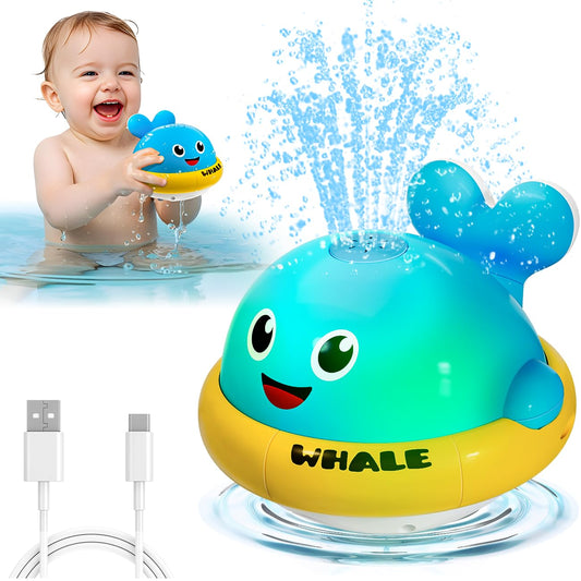 SEPHIX light-up whale sprinkler bath toy for engaging bath time fun