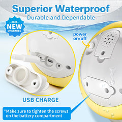 SEPHIX whale bath toy with light-up colors for bath time.