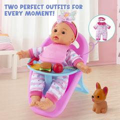 Seppacio baby doll stroller set — retractable sunshade for outdoor pretend adventures.