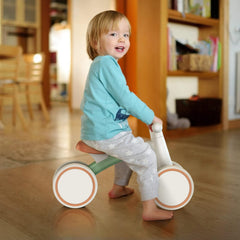 SEREED Balance Bike green weight shot emphasizes portability and easy handling