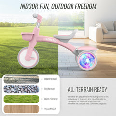 SEREED pink outdoor play ready tricycle for siblings' adventures