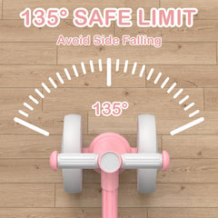 SEREED 135-degree steering limit helps prevent sideways falls