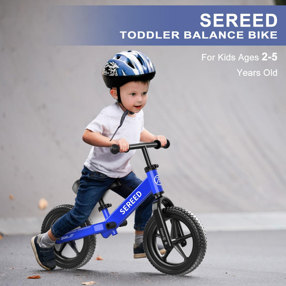 SEREED adjustable-handlebars balance bike fits varying heights for growing riders