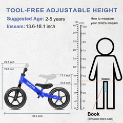 SEREED adjustable-seat balance bike accommodates growing kids for comfortable rides