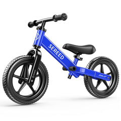 SEREED toddler balance bike blue frame aids early balance and confidence on two wheels