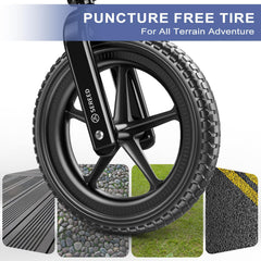 SEREED EVA foam tires on balance bike offer quiet, slip-resistant riding