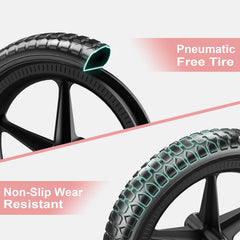 SEREED EVA foam tires provide quiet, anti-slip traction on various surfaces.