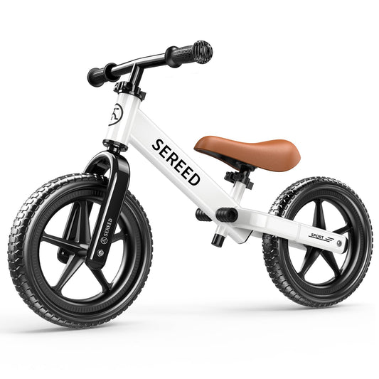 SEREED toddler balance bike frame shows sturdy steel for safety