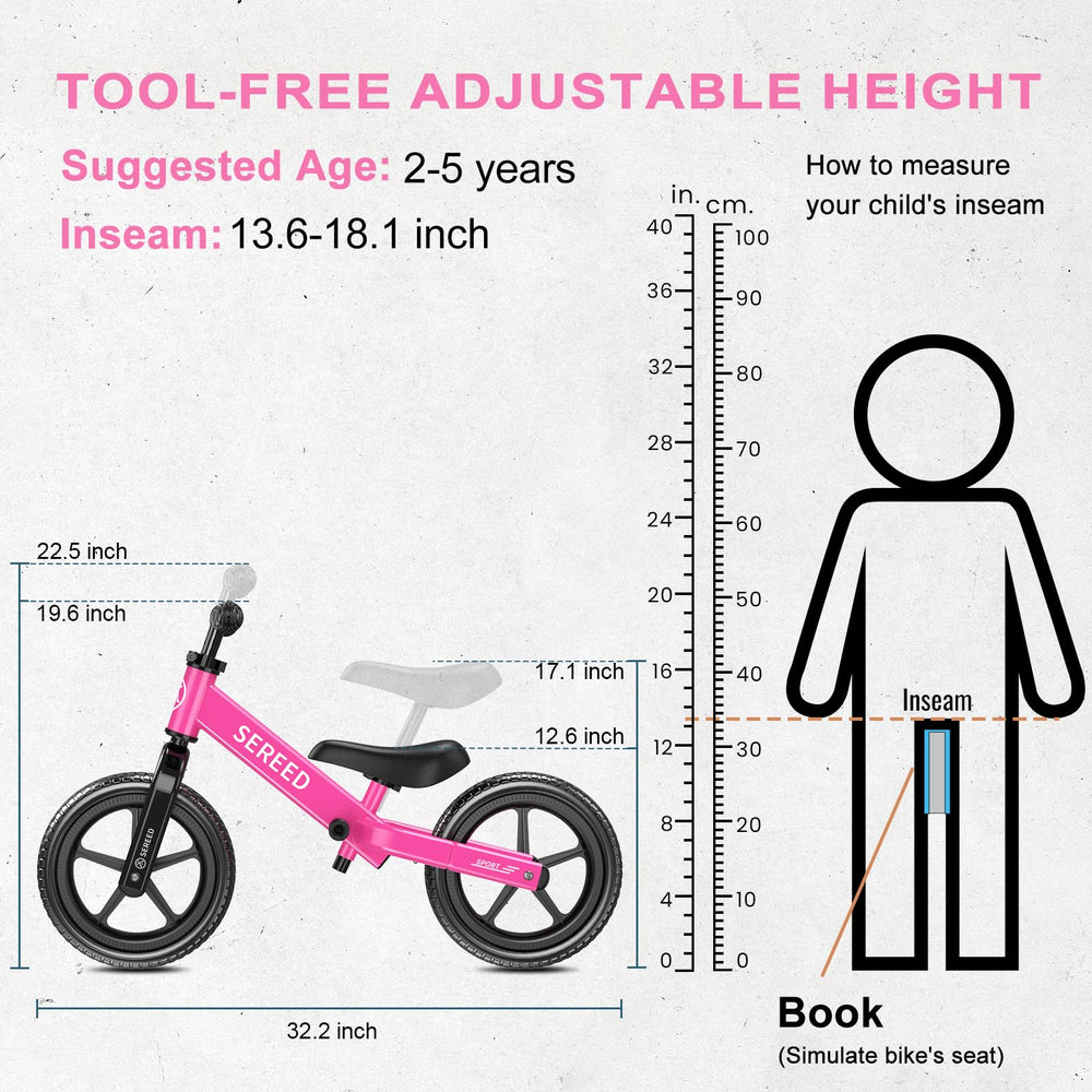 SEREED no-pedal design supports early balance and steering skills.