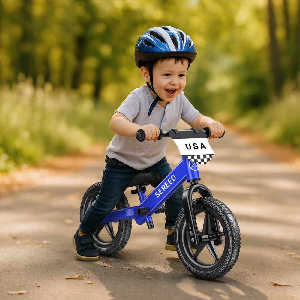 SEREED safety footrest keeps little feet in a safe riding position
