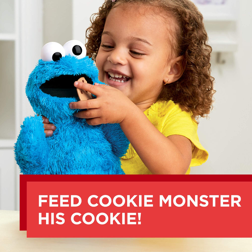 Sesame Street Cookie Monster plush 13-inch soft fur for cuddling