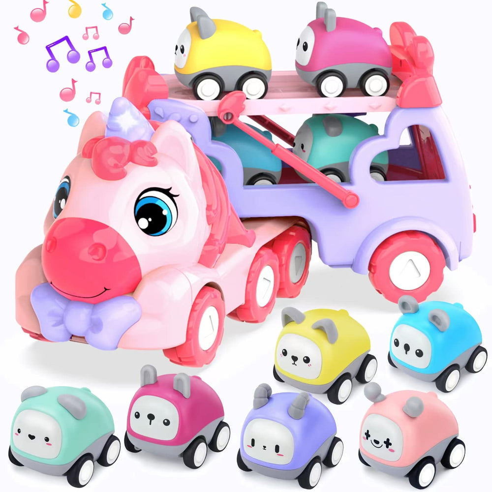 Seveclotree 7in1 unicorn carrier truck top button lights up with music