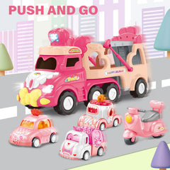 Seveclotree pull-back mini vehicles start quick motion without batteries.