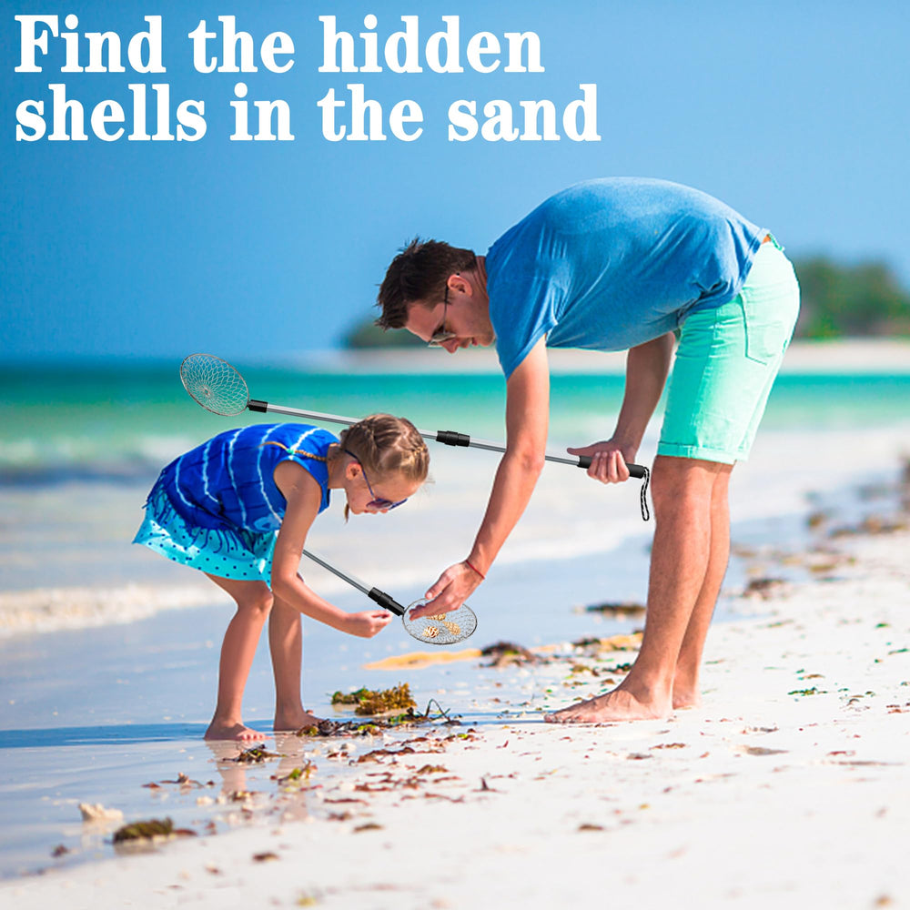 Sfcddtlg stainless-steel scoop highlights durability during shell collecting.