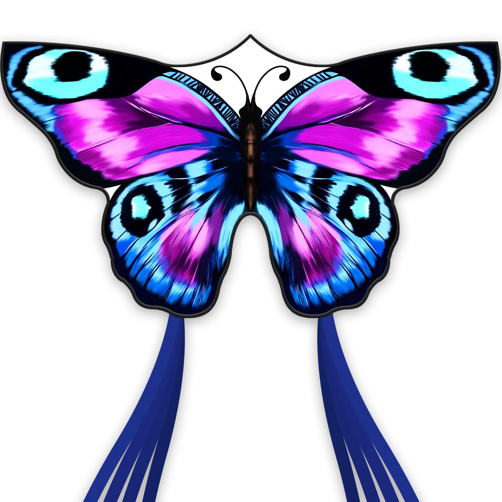 SGftre butterfly kite dancing in the sky for family fun.