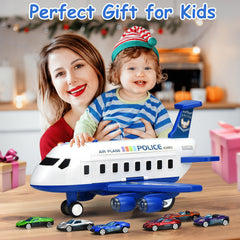 SGIP Airplane Toy requires 3 AA batteries (not included) for lights and sounds.