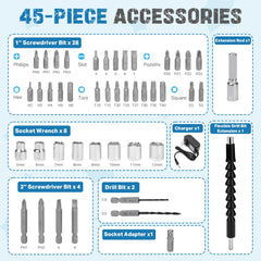 SHALL drill features 4x 2in bits for larger projects