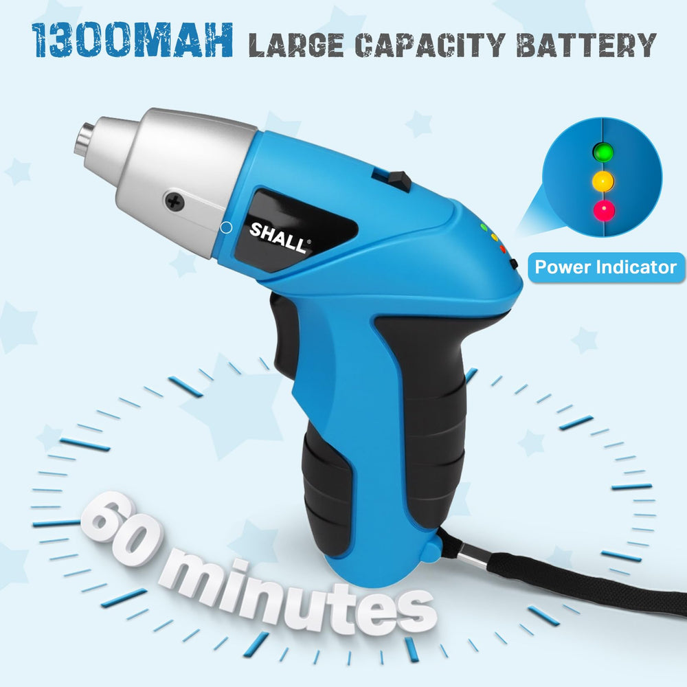 SHALL cordless drill includes 8x socket wrenches for versatile fastening