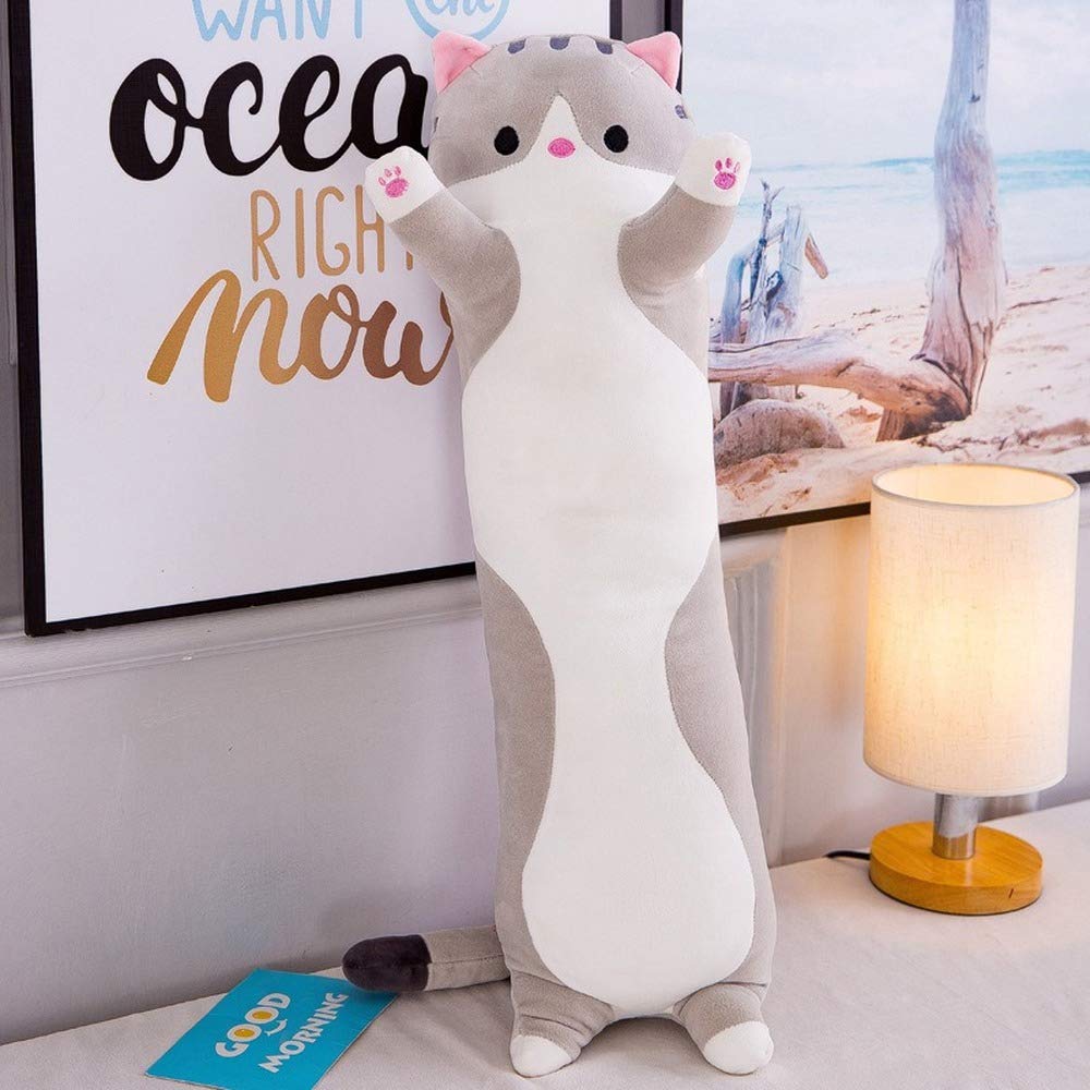 Shangman Lovely Plush Cat Doll 70cm sized for relaxed reading time