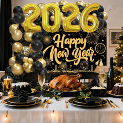 Shanmorine gold balloons 12x10 highlight festive shine for celebrations.