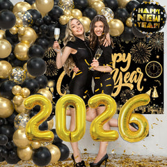 Shanmorine Happy New Year backdrop 58x39 enhances photo moments.