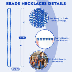 SHAOQINLIN blue Mardi Gras beads collection, perfect for parades and celebrations