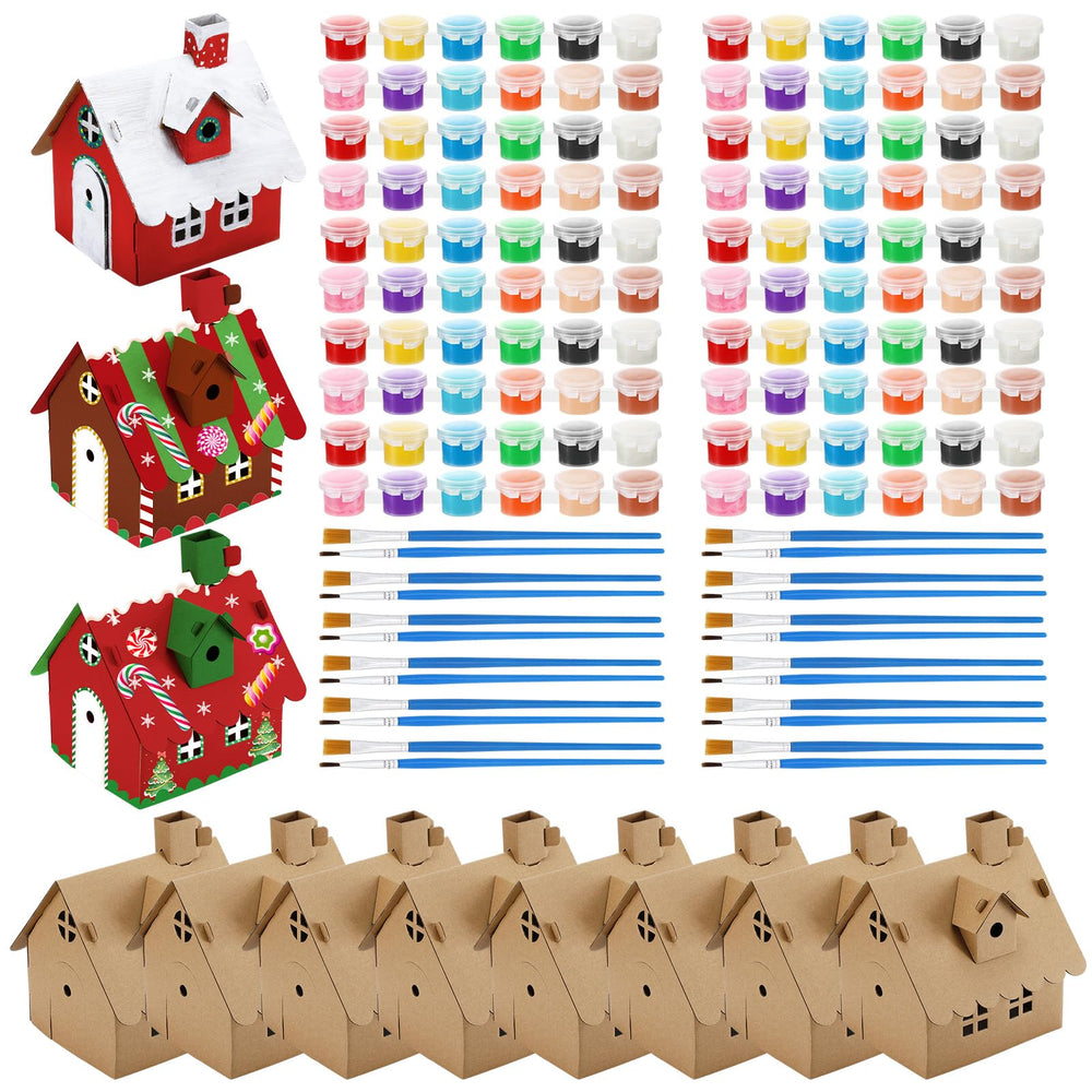 Shappy 6-pack gingerbread houses ready for coloring and display.