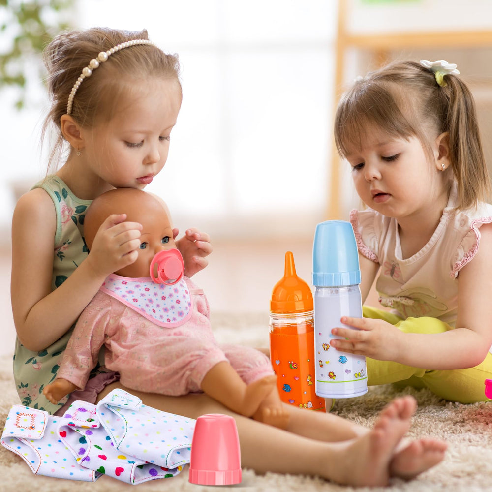 Shappy floral pattern design adds charm to dolls outfits during play.