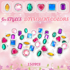 Shappy oval-shaped ring, multicolor sparkle, great party favors for youngsters.
