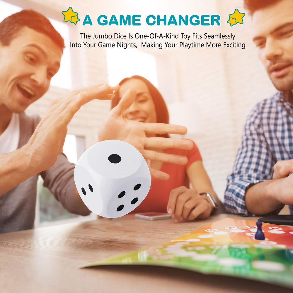 Shappy foam dice 3-inch white gift idea for kids and students