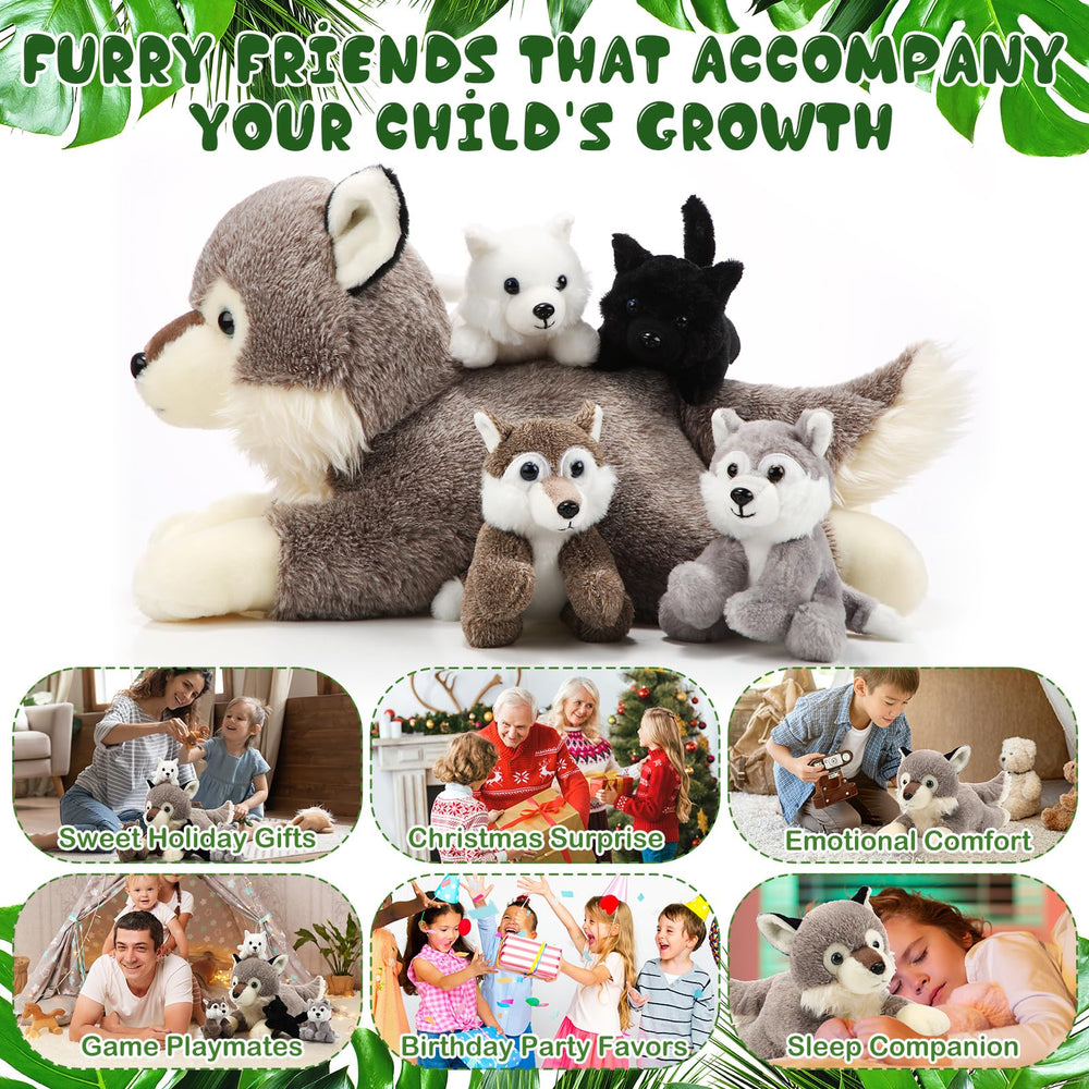 Shappy Wolf Family Set nursery decor that sparks imagination and warmth
