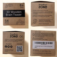 Sharp Brain Zone gift-worthy wooden brain teaser ideal for thoughtful leisure.