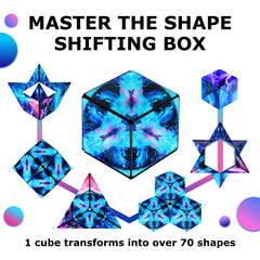 Shashibo highlights 70-plus shapes for varied visual and tactile challenges.