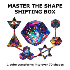 Shashibo Disco Plaid compact travel toy fits in pockets.