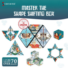 Shashibo handheld cube in use supports focused, tactile concentration.