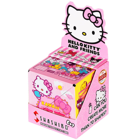 Shashibo Hello Kitty fidget cube with vibrant colors for focus and sensory engagement.