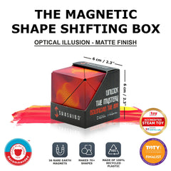 Shashibo magnet cubes connected structure, showcasing magnetic links for creative sculptures.