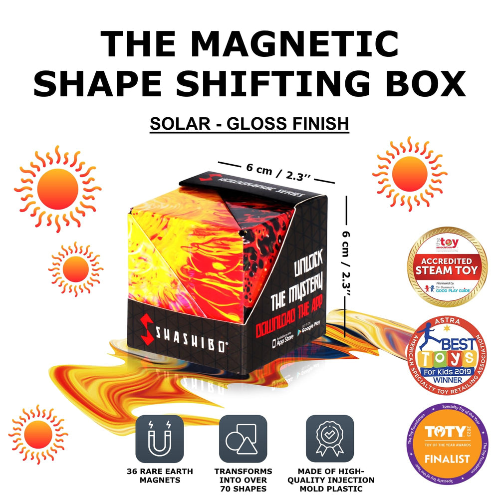 Shashibo magnetic cubes assembly showing how pieces fit together to form larger designs.