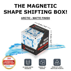 Shashibo magnetic cubes connecting to build larger structures
